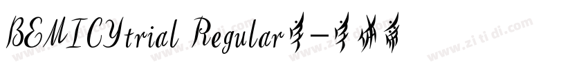 BEMICYtrial Regular字字体转换